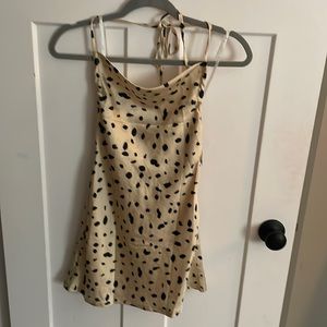 Cowl neck slip dress